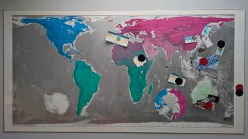 Magnetische Wereldkaart in Lijst - 195x100cm beschikbaar voor biedingen
