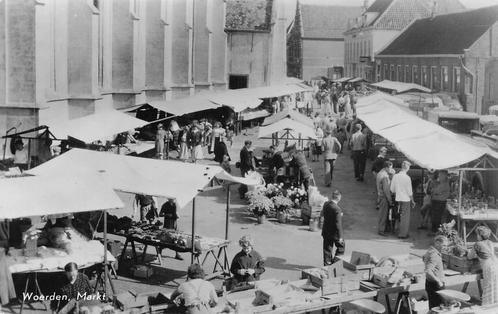 AY215 Woerden Markt 1954, Verzamelen, Ansichtkaarten | Nederland, Gelopen, Utrecht, 1940 tot 1960, Verzenden