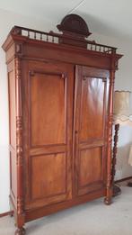 Antieke Mahoniehouten Kast, ca. 1890, Huis en Inrichting, Ophalen, Gebruikt, 100 tot 150 cm, 200 cm of meer