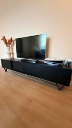 Mangohout tv meubel zwart, Huis en Inrichting, Kasten | Televisiemeubels, Ophalen, Zo goed als nieuw, 25 tot 50 cm, Minder dan 100 cm