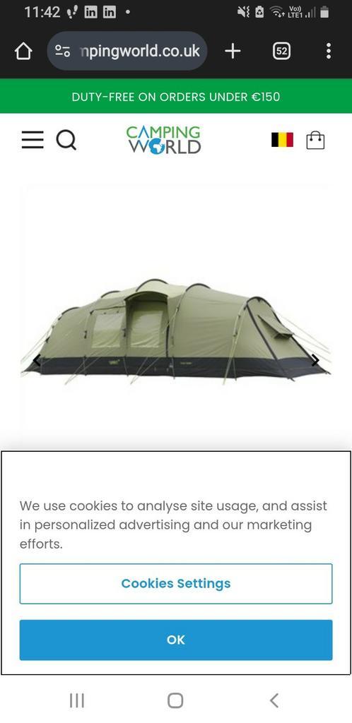 Gelert tent horizon 6, Caravans en Kamperen, Tenten, Ophalen of Verzenden