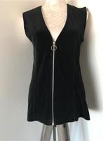 Jaren 70 Zwarte Velours Tuniek, Kleding | Dames, Blouses en Tunieken, Ophalen of Verzenden, Zo goed als nieuw, Maat 36 (S), Zwart