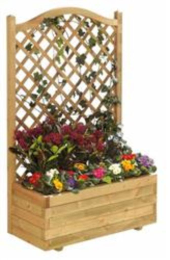 Plantenbak met trellisscherm 40x90x140 cm Aanbieding, Tuin en Terras, Bloembakken en Plantenbakken, Nieuw, Hout, Rechthoekig, Ophalen