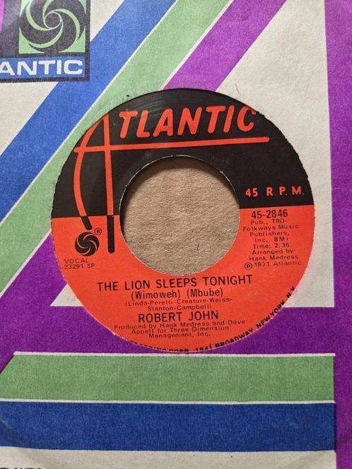 Robert John - The lion sleeps tonight, Cd's en Dvd's, Vinyl Singles, Gebruikt, Single, Pop, 7 inch, Ophalen of Verzenden