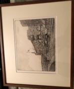 Ets oud Rotterdam Beijerlandselaan, Antiek en Kunst, Kunst | Etsen en Gravures, Ophalen of Verzenden