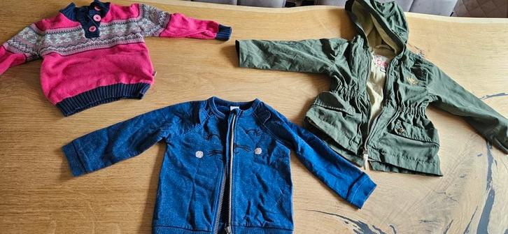 Allerlei - (tussen)jas, vestje, trui maat 80 meisje, Kinderen en Baby's, Babykleding | Baby-kledingpakketten, Gebruikt, Maat 80
