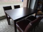 Tafel en 4 stoelen zgan GRATIS***  weg=weg ***, Ophalen, Zo goed als nieuw