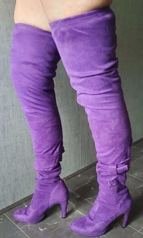 laarzen paarse overknee, Hoge laarzen, Overige kleuren, Verzenden, MC couture