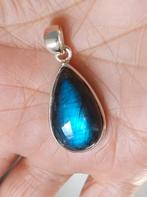 925 zilveren hanger met natuurlijke Labradoriet steen, Sieraden, Tassen en Uiterlijk, Kettinghangers, O.T., Blauw, Nieuw, Ophalen of Verzenden