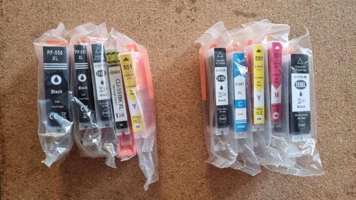 Inkt cartridges Canon 551/550, Computers en Software, Printerbenodigdheden, Nieuw, Cartridge, Ophalen of Verzenden