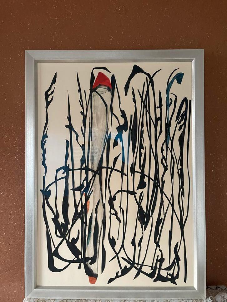 Collage. Figuratief-abstract., Antiek en Kunst, Kunst | Schilderijen | Abstract, Ophalen