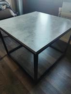Tafel/bijzettafel 60x60x45 betonlook, Huis en Inrichting, Tafels | Salontafels, Ophalen, Betonlook, Vierkant, 50 tot 100 cm
