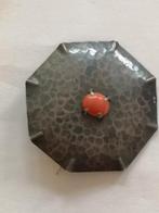 Vintage zilveren Amsterdams school broche, Ophalen of Verzenden