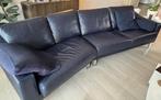 Leolux 4-zits lederen bank, Ophalen, 250 tot 300 cm, Gebruikt, Vierpersoons of meer