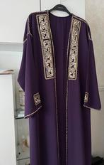 marokkaanse kimono beldi gala caftan sari jellaba abaya, Ophalen of Verzenden, Nieuw, Paars, Onder de knie