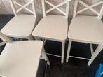 4 IKEA Barkrukken - Wit - Gebruikt, Ophalen, Gebruikt, Wit, Vier