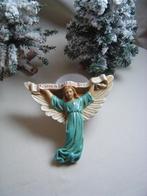 Oude gipsen kerstengel Gloria in excelsis kerststal, Diversen, Kerst, Ophalen of Verzenden, Gebruikt