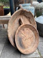 Stoere robuuste houten schaal, Ophalen, Gebruikt, Schaal, Rond