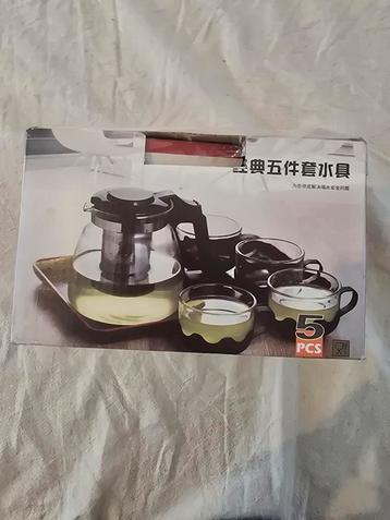 Glazen Theeset - 5 Delig beschikbaar voor biedingen