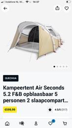 Kampeertent Air Seconds 5.2 F&B opblaasbaar 5 personen, Caravans en Kamperen, Tenten, Gebruikt, Tot en met 5
