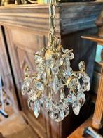 Antiek kristal franse kooi kroonluchtertjes, Ophalen of Verzenden, Zo goed als nieuw, Glas, Antiek frans kristal hollywood regency mid century vintage