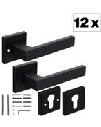 Zwarte Matte Deurklink voor Binnendeuren x12, Doe-het-zelf en Verbouw, Hang- en Sluitwerk, Ophalen of Verzenden, Nieuw, Klink of Kruk