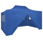 Vouwtent pop-up met 4 zijwanden 3x4,5 m blauw, Tuin en Terras, Partytenten, Nieuw, 2 meter of meer, Minder dan 5 meter, Opvouwbaar