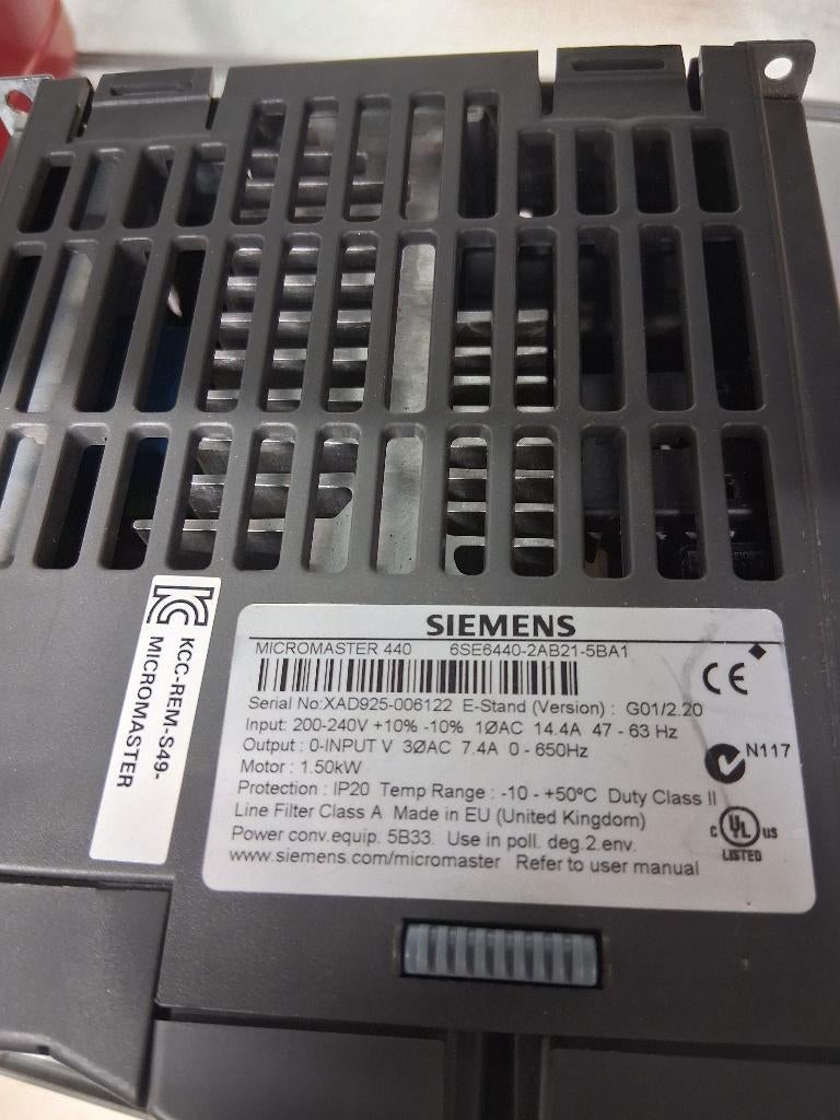 Frequentieregelaar - Siemens Micromaster 440, Ophalen, Gebruikt