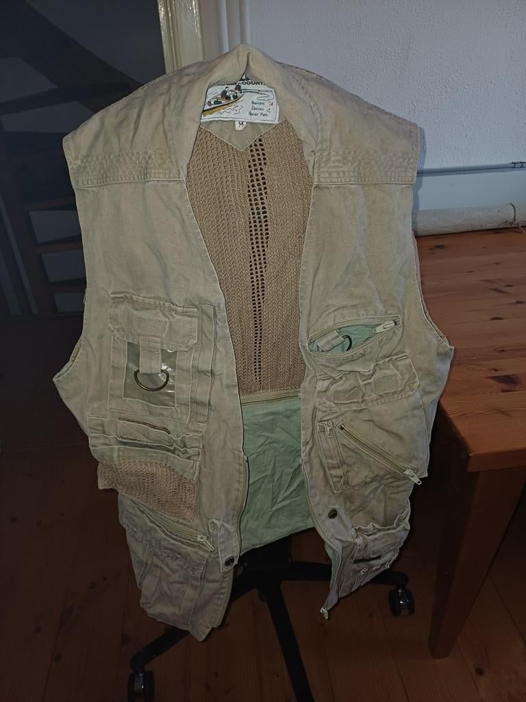 Vintage Life-Line Canadian Country Vest, Kleding | Heren, Bodywarmers, Maat 48/50 (M), Beige, Ophalen of Verzenden, Zo goed als nieuw