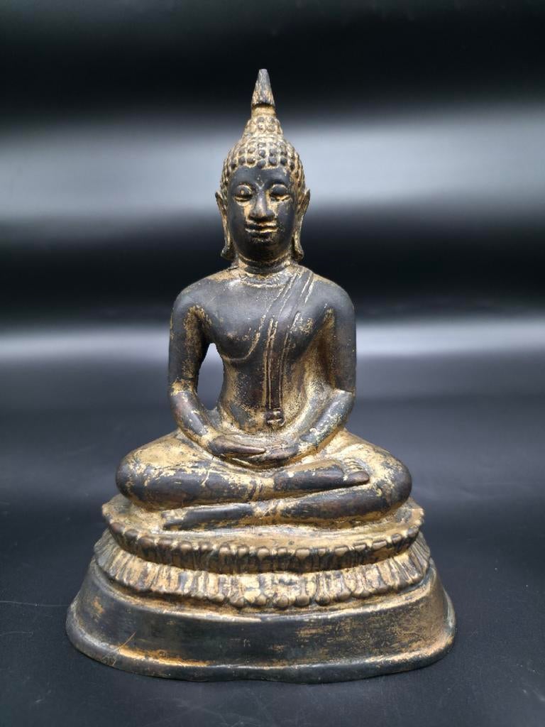 Thaise Boeddha, verguld, 19e eeuw, Antiek en Kunst, Ophalen of Verzenden