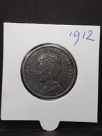 1 gulden 1912 koningin Wilhelmina, Postzegels en Munten, Munten | Nederland, 1 gulden, Zilver, Ophalen of Verzenden, Koningin Wilhelmina