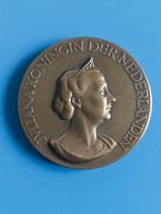 Penning inhuldiging juliana 1948 brinkgreve, Postzegels en Munten, Ophalen of Verzenden, Brons, Nederland