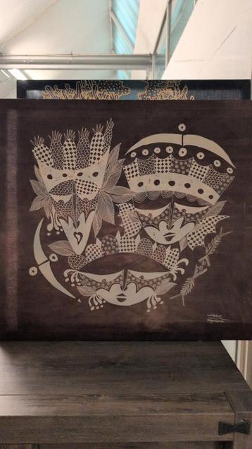 Batik Schilderij met Uniek Design beschikbaar voor biedingen