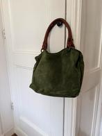 Retro Fred de la Bretoniere Suède Tas, Ophalen of Verzenden, Gebruikt, Groen, Handtas