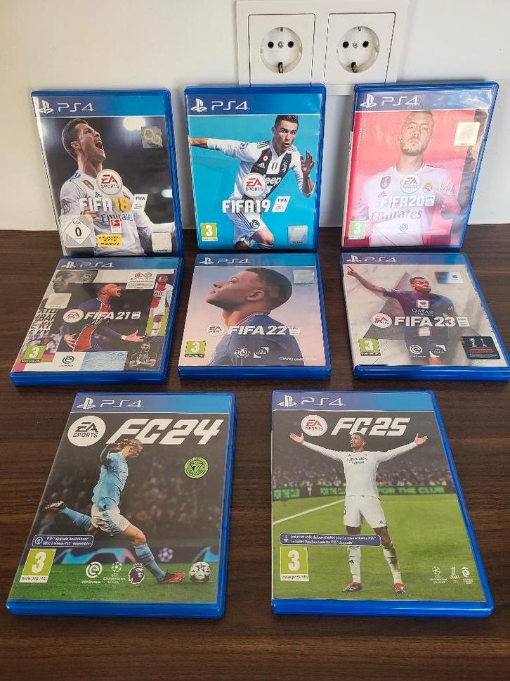 PS4 Fifa 18 tm 23 en FC 24 en 25, Spelcomputers en Games, Games | Sony PlayStation 4, Zo goed als nieuw, Sport, 3 spelers of meer