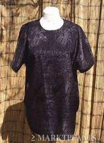 leuke zwarte BLOUSE, mt. 40 - atlas-stof ! jaren 60 / 70, Maat 38/40 (M), ., Ophalen of Verzenden, Zo goed als nieuw