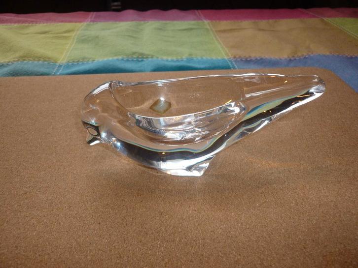 Franse kunst Vannes Loodkristallen glazen vogelfiguur, Antiek en Kunst, Antiek | Glas en Kristal, Ophalen of Verzenden