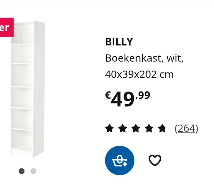 Gezocht; (Billy) Kast 40x40x ca.170-190cm - Boekenkast, Huis en Inrichting, Kasten | Boekenkasten, Gebruikt, Minder dan 50 cm