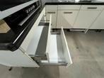 Complete keuken Compleet met APP 120Keukens op voorraad 2695, Wit, Hoekkeuken, Ophalen of Verzenden, Zo goed als nieuw