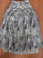 Lange folklore rok blauw wit print. 36 Marianne David., Kleding | Dames, Rokken, Blauw, Ophalen of Verzenden, Zo goed als nieuw