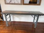 Oude stoere india markttafel, Huis en Inrichting, Gebruikt, Ophalen of Verzenden, Metaal, Overige vormen