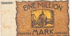 Duitsland 1 miljoen Mark 1923 Tegoedbon Aachen, Postzegels en Munten, Ophalen of Verzenden, Duitsland, Los biljet