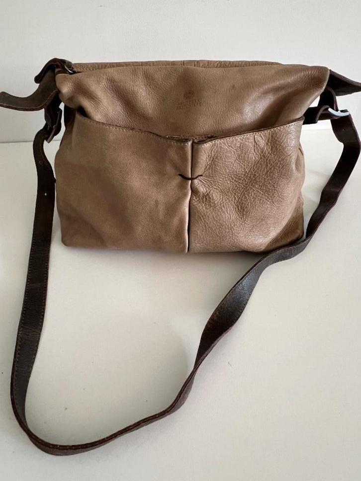 Fred Dela Bretoniere, handtas, Sieraden, Tassen en Uiterlijk, Tassen | Damestassen, Gebruikt, Handtas, Bruin, Verzenden