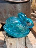 Konijntje blauw persglas, Antiek en Kunst, Ophalen of Verzenden