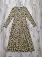 Prachtige lange grijs gele jurk met pauwen White Stuff, 36-S, Kleding | Dames, Onb, Ophalen of Verzenden, Onb, Maat 36 (S)