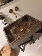 Prachtige wasbak emperador natuursteen, Ophalen of Verzenden, Zo goed als nieuw, Steen