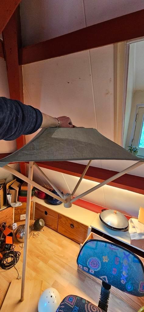 retro safari vloerlamp, Huis en Inrichting, Lampen | Vloerlampen, Gebruikt, Stof, Ophalen of Verzenden