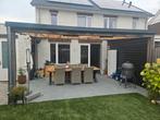 Eiken overkapping met veiligheidsglas (B 560 x L 415), Tuin en Terras, Overkappingen, Ophalen of Verzenden, Gebruikt