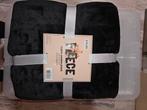 Zwarte Fleece Plaid - 150x200cm. 100% Polyester, Ophalen of Verzenden, Zo goed als nieuw