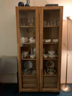 Teak houten Vitrinekast ( Velp gld), Huis en Inrichting, Kasten | Vitrinekasten, Ophalen, Zo goed als nieuw, 25 tot 50 cm, 150 tot 200 cm